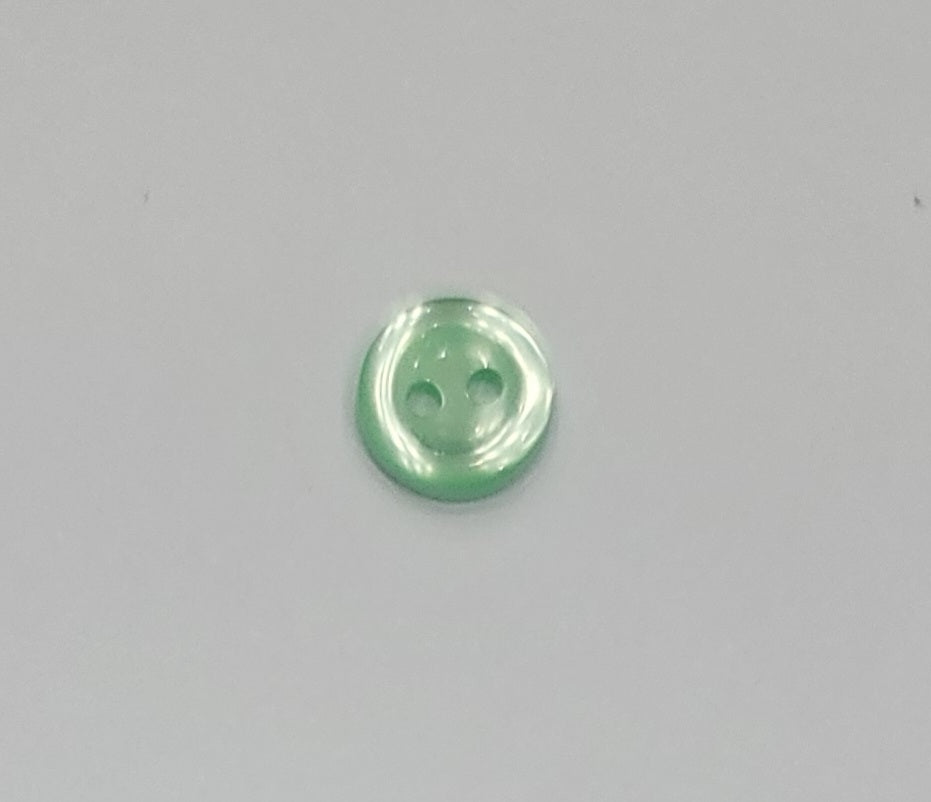 Polyester Button, 2-hole, Shiny, 11mm