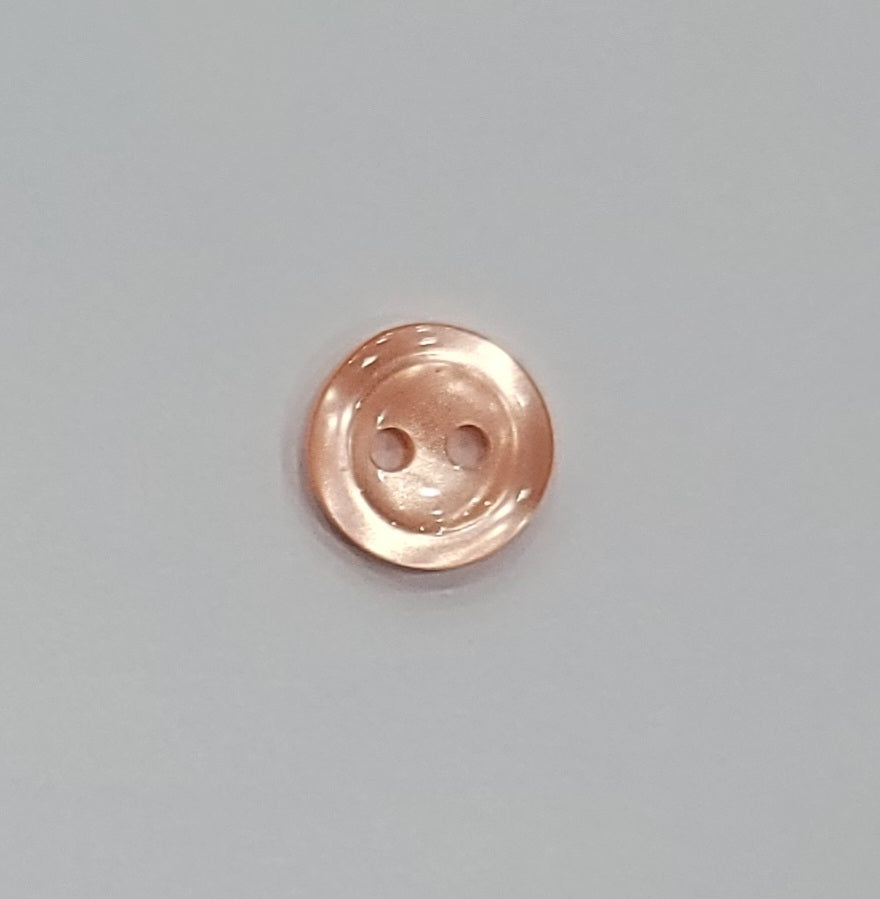 Polyester Button, 2-hole, Shiny, 11mm