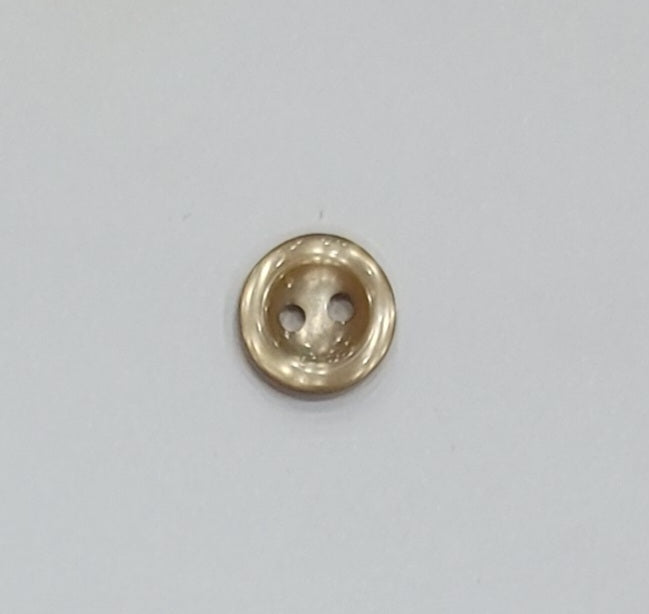 Polyester Button, 2-hole, Shiny, 10mm