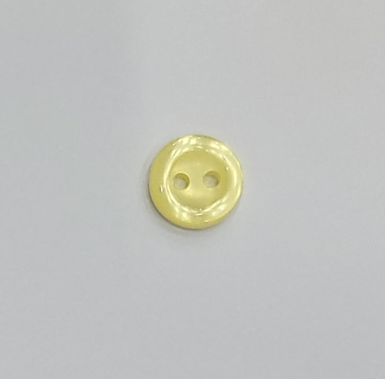 Polyester Button, 2-hole, Shiny, 11mm