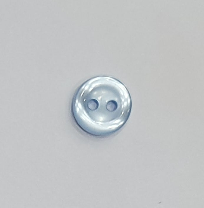 Polyester Button, 2-hole, Shiny, 10mm