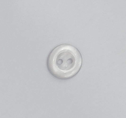 Polyester Button, 2-hole, Shiny, 10mm