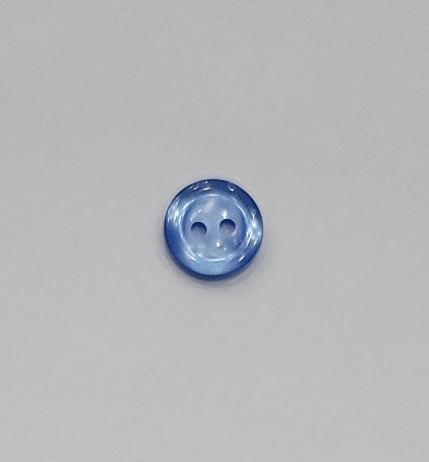 Polyester Button, 2-hole, Shiny, 11mm