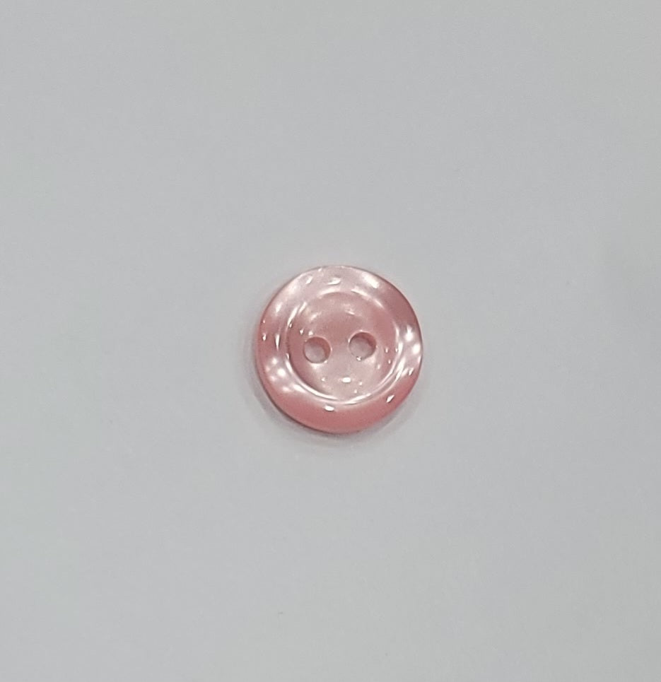 Polyester Button, 2-hole, Shiny, 11mm