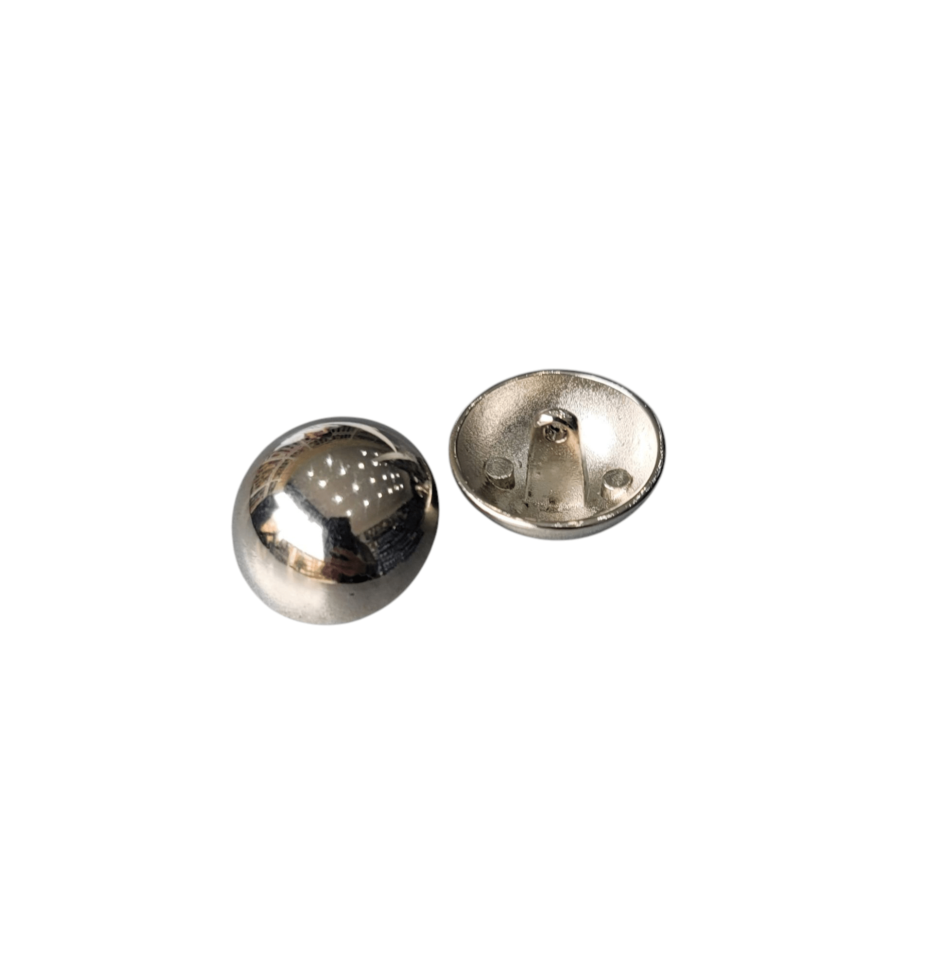 Reflective Silver Shank Button - Galedi Pins