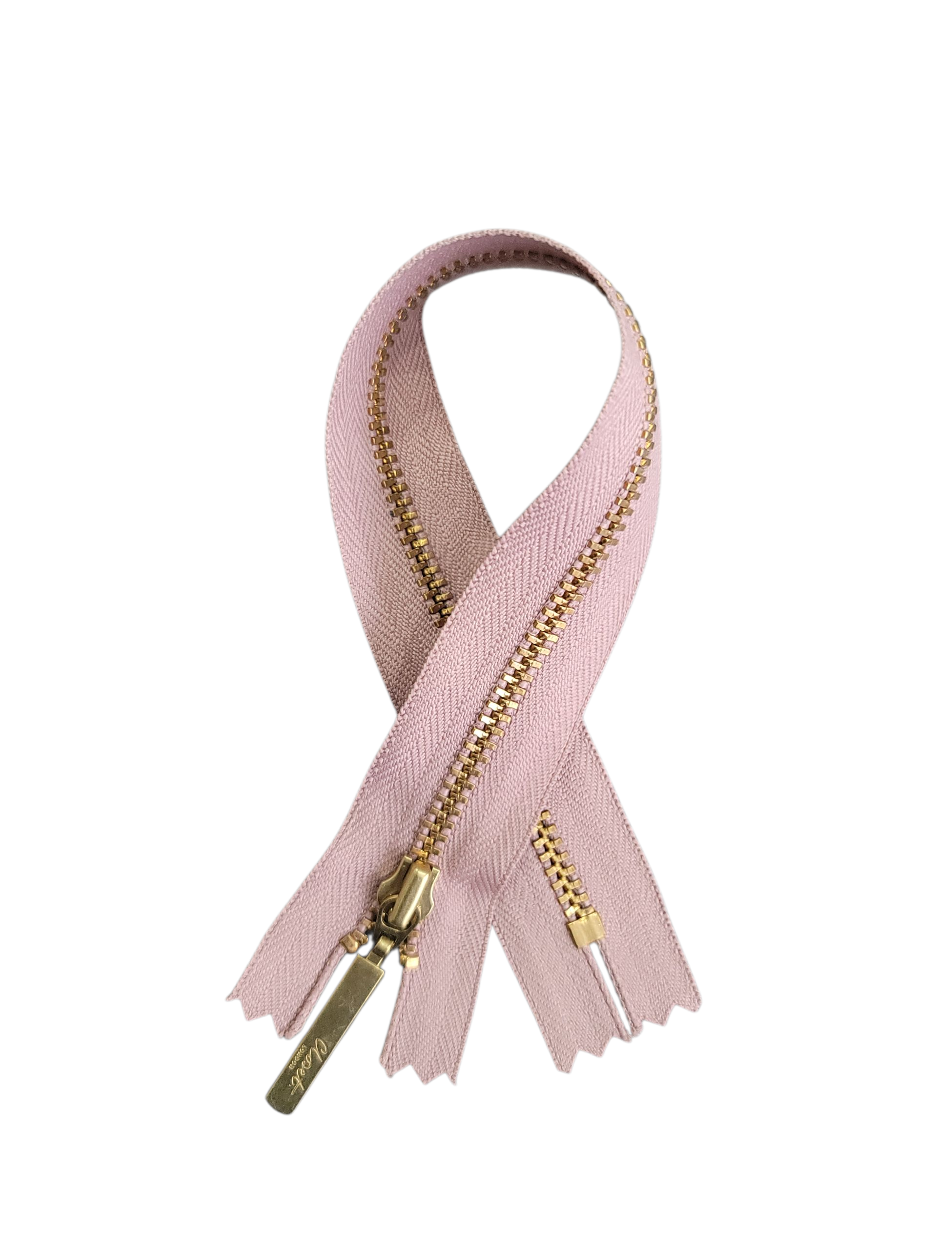 YKK Gold/ Brass Metal Closed End Zip, 25cm/ Many Colours Available