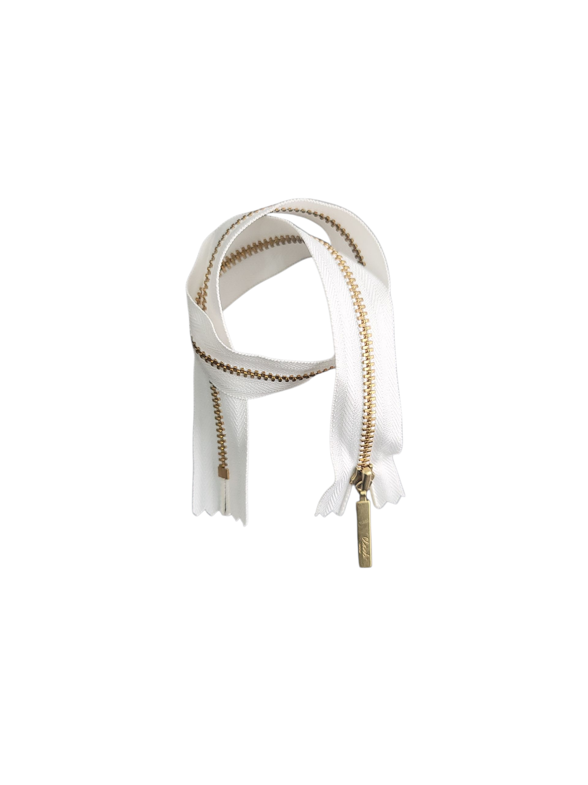 YKK 41cm Closed End Metal Zipper | Gold Tone