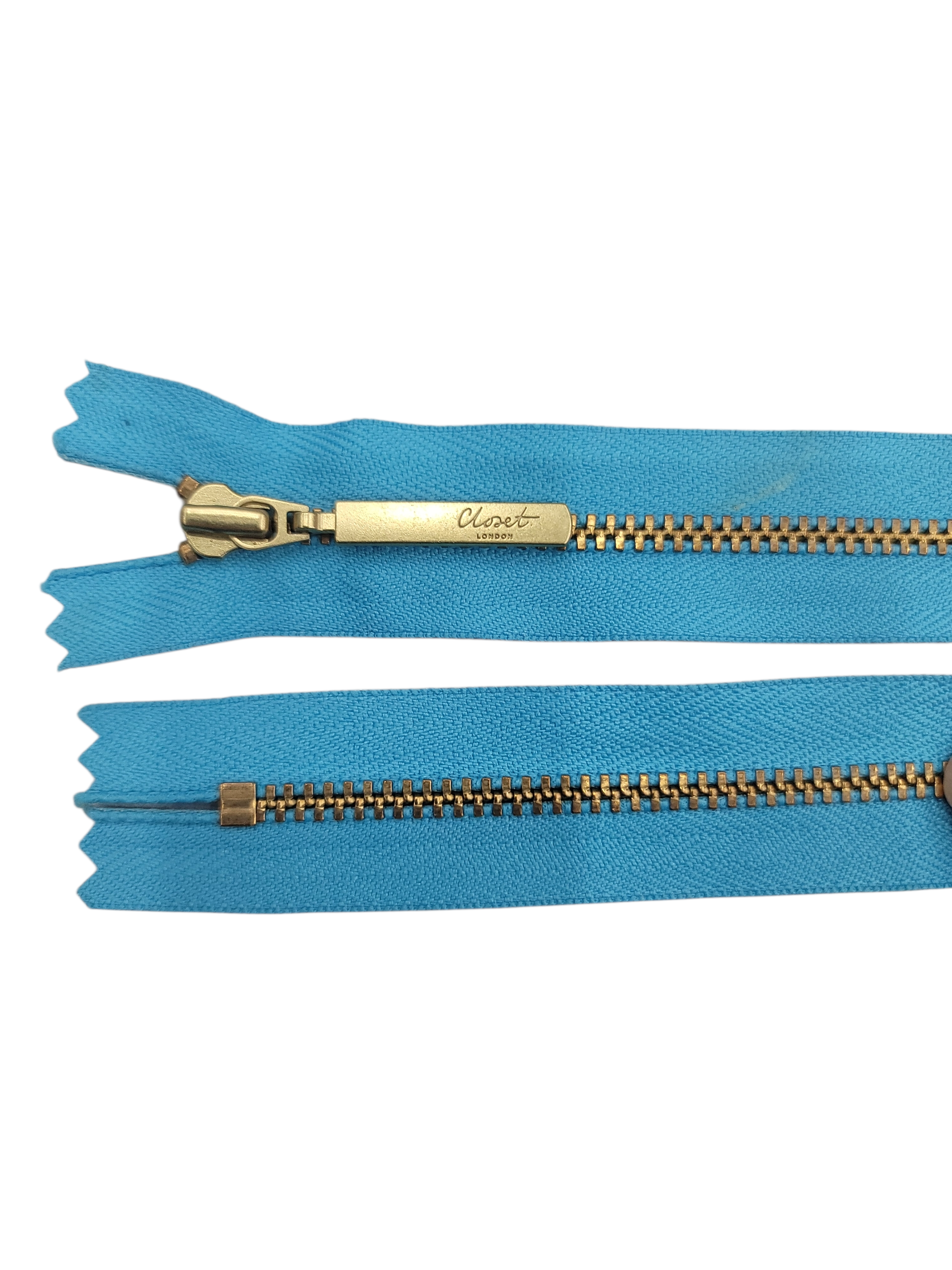YKK Size 3 Closed End Gold Metal Zip | 35cm-40cm