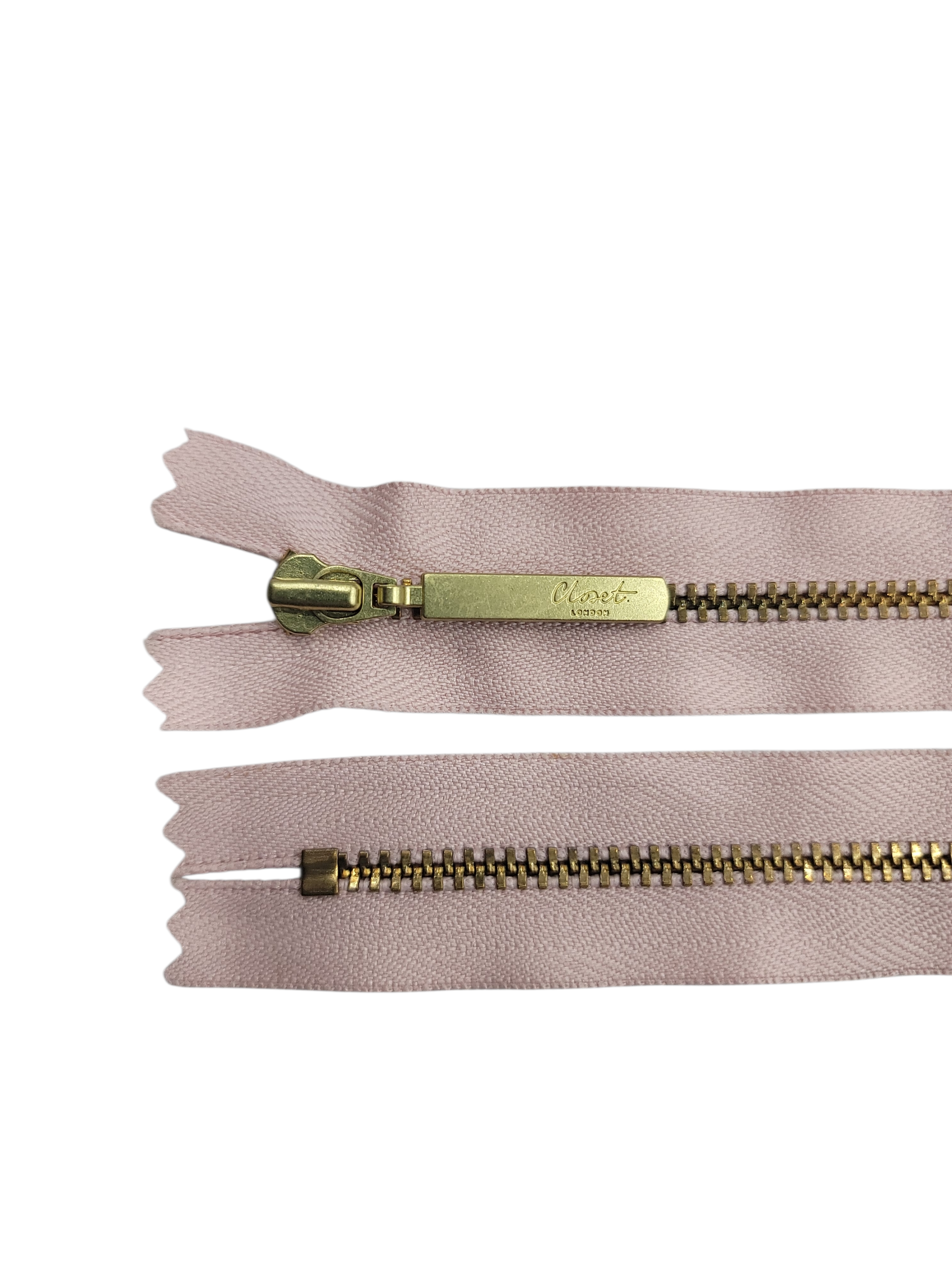 YKK Size 3 Closed End Gold Metal Zip | 35cm-40cm