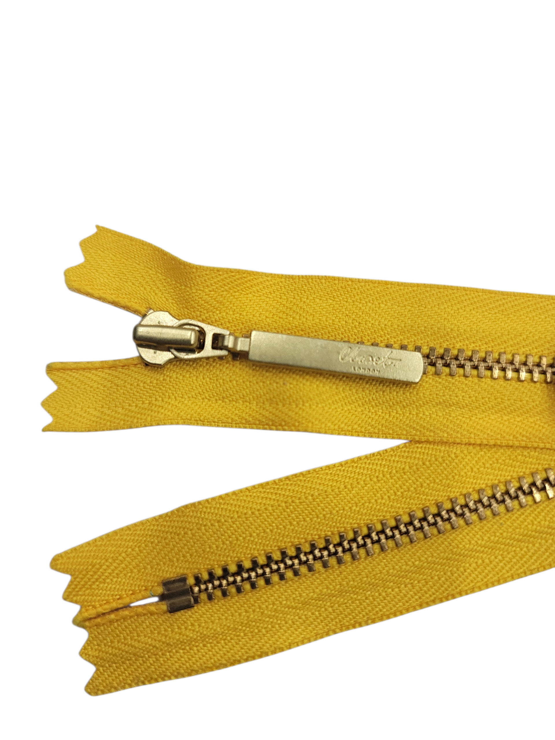 YKK Size 3 Closed End Gold Metal Zip | 35cm-40cm