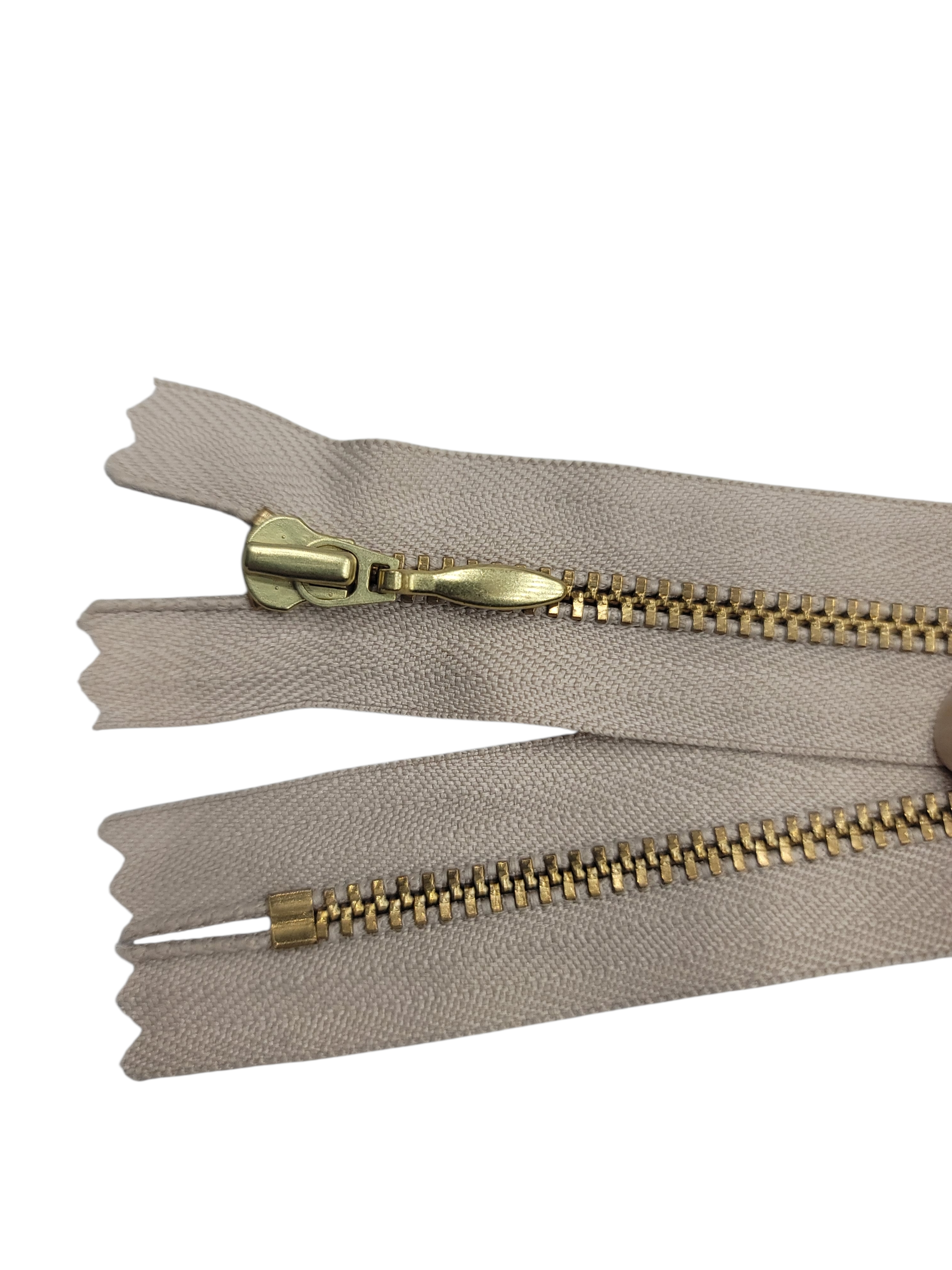 YKK Size 3 Closed End Gold Metal Zip | 35cm-40cm