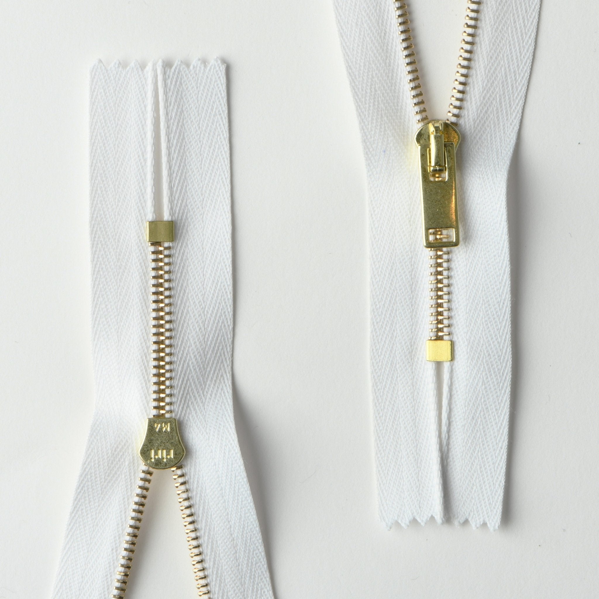 RIRI Gold Metal Closed End Zip, 24cm, ME4, 3T - Galedi Pins