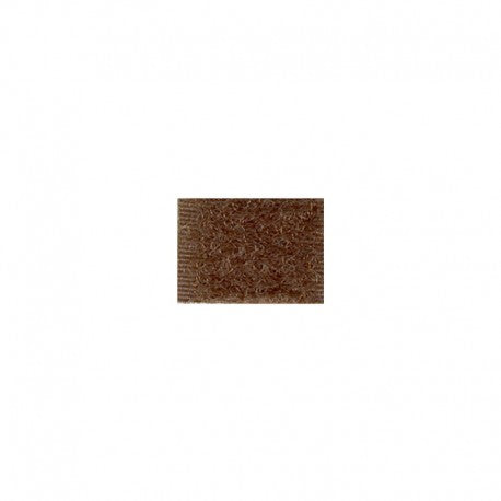 Brown polyamide hook and loop fastener tape, 20mm wide.