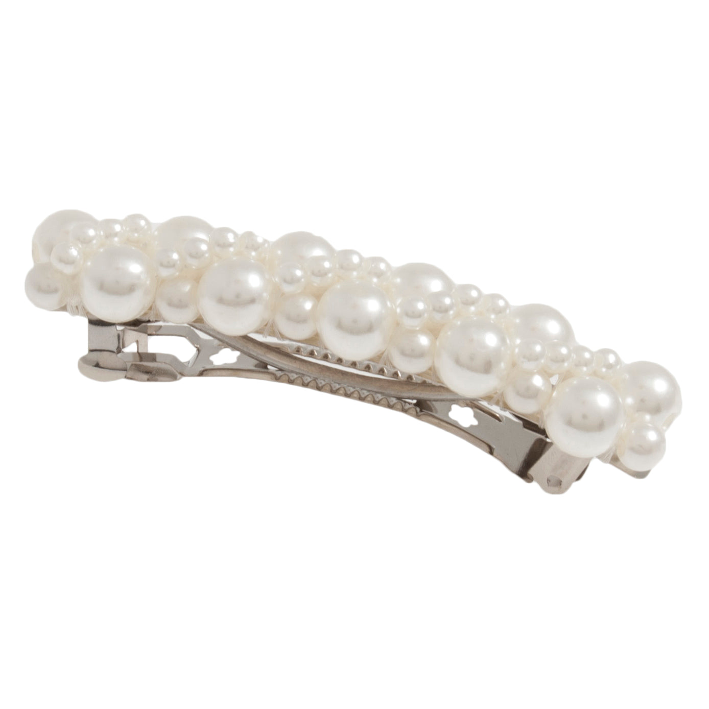Hair Spring Clip: Mixed Bead: 1.7 x 8.2cm: Pack of 1