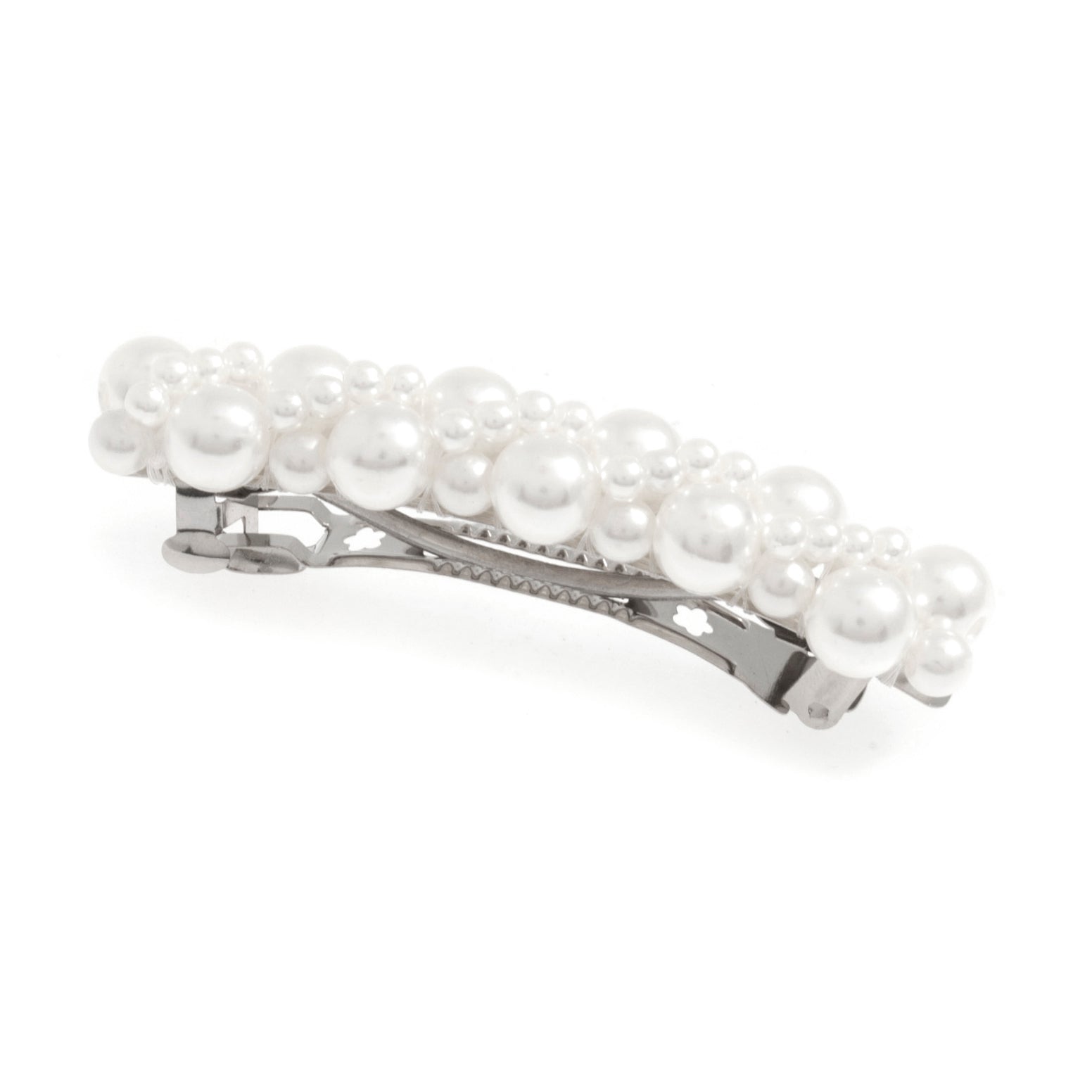 Hair Spring Clip: Mixed Bead: 1.7 x 8.2cm: Pack of 1