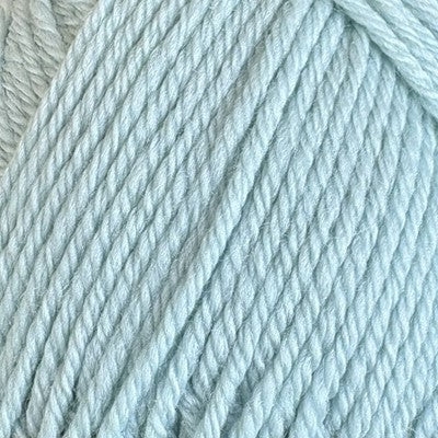 Close-up of Stylecraft Naturals Pure Wool DK yarn in a light duck egg blue color.