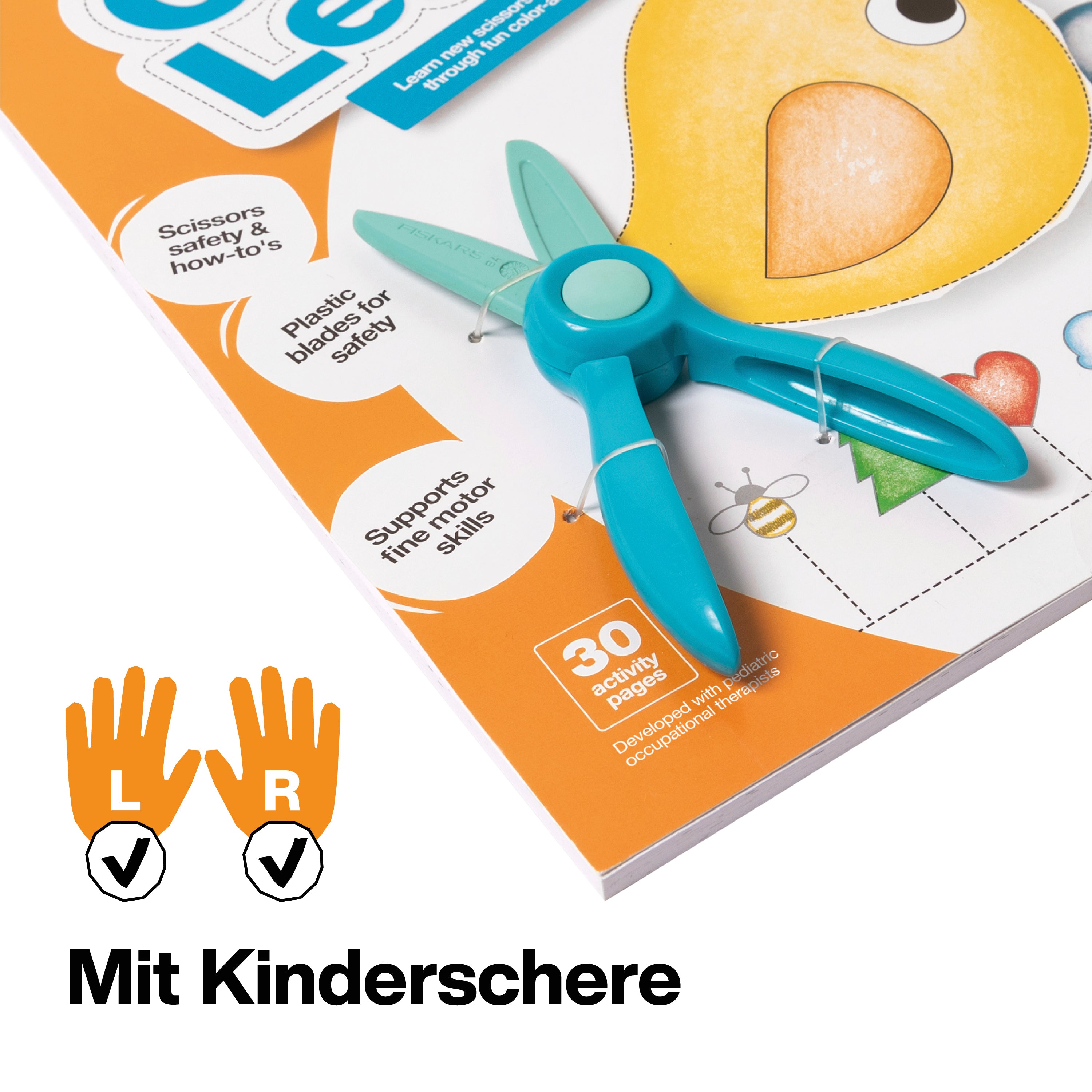 Fiskars Kids Safety Scissors & Activity Book Set (Ages 2+)