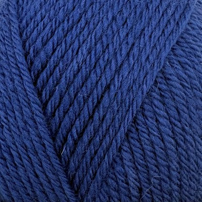 Close-up of Stylecraft Naturals Pure Wool DK yarn in French Navy, showing its twisted wool texture.