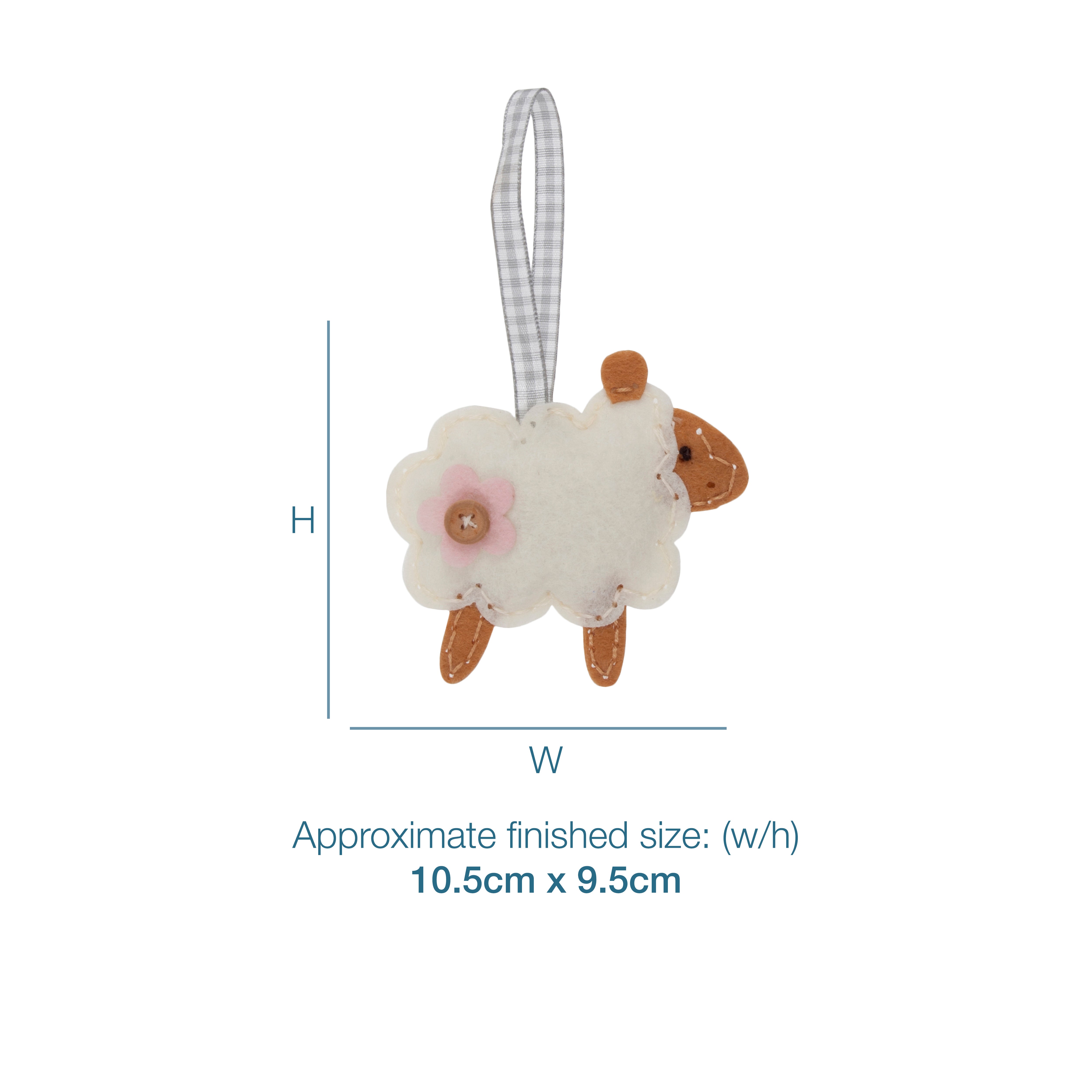 Trimits Felt Decoration Kit – Sheep Craft Kit for Beginners