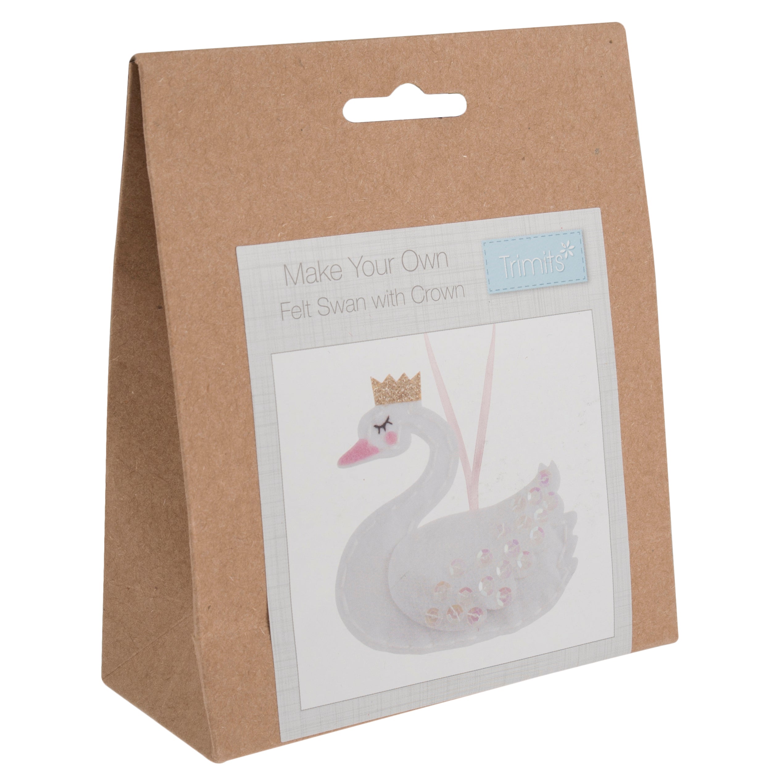 Trimits Swan with Crown Felt Decoration Kit – Christmas Craft
