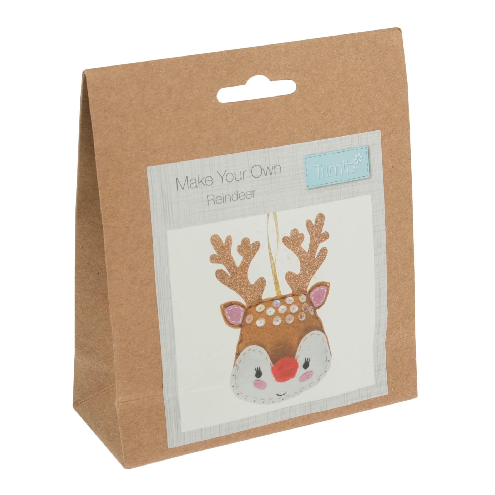 Trimits Felt Decoration Kit – Christmas Reindeer Craft Set