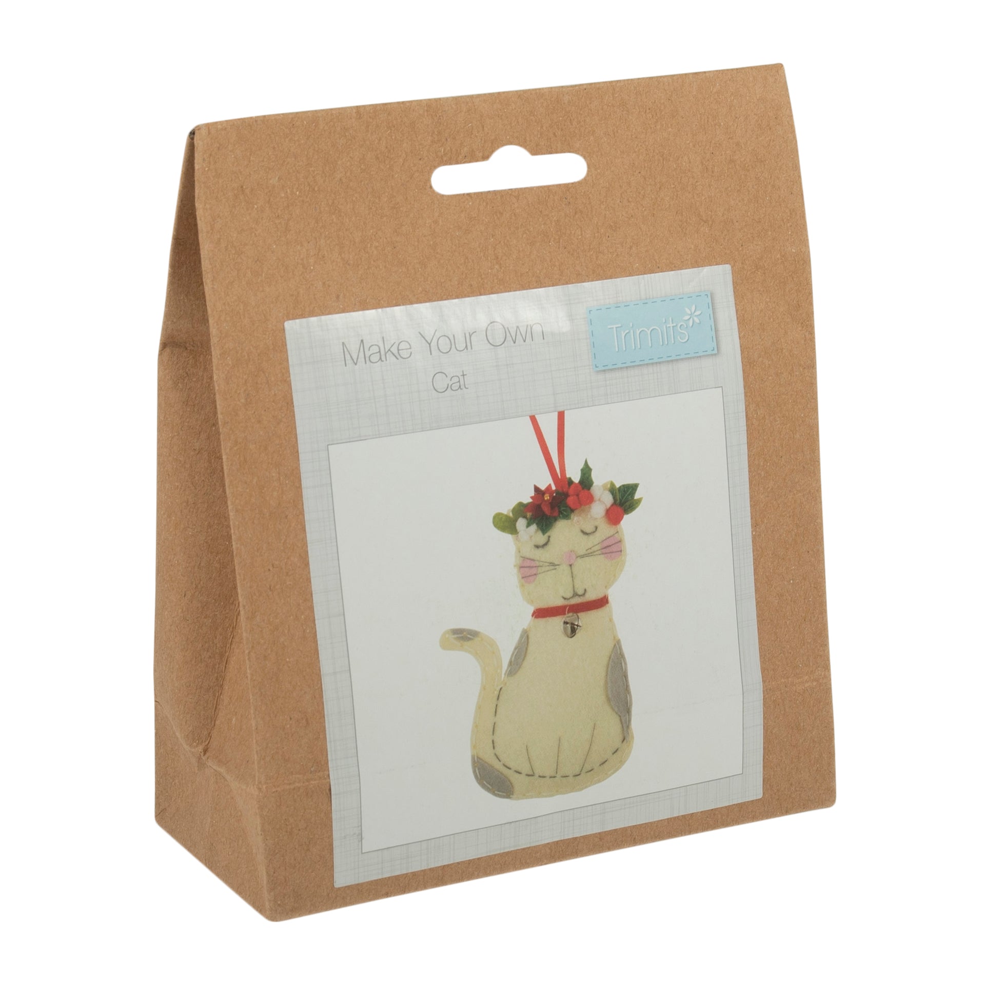 Trimits Felt Christmas Cat Decoration Craft Kit