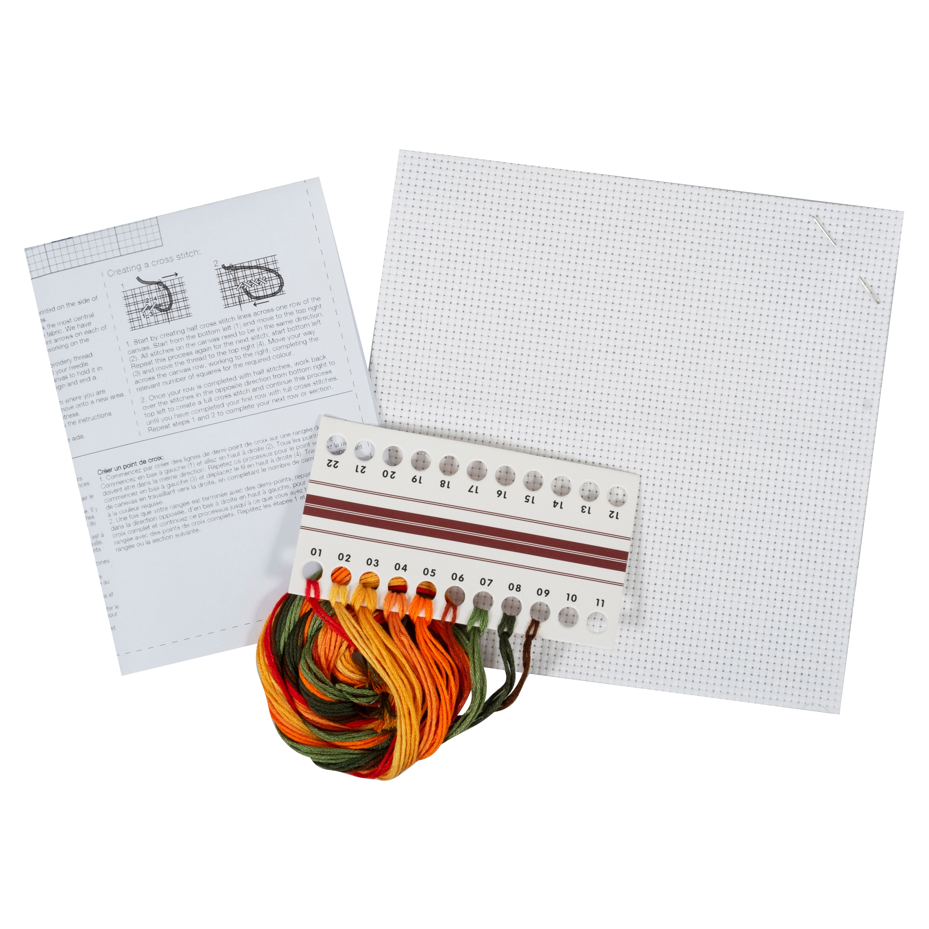 Trimits Mini Pumpkin Counted Cross Stitch Kit - 11 Count Aida, 13x13cm