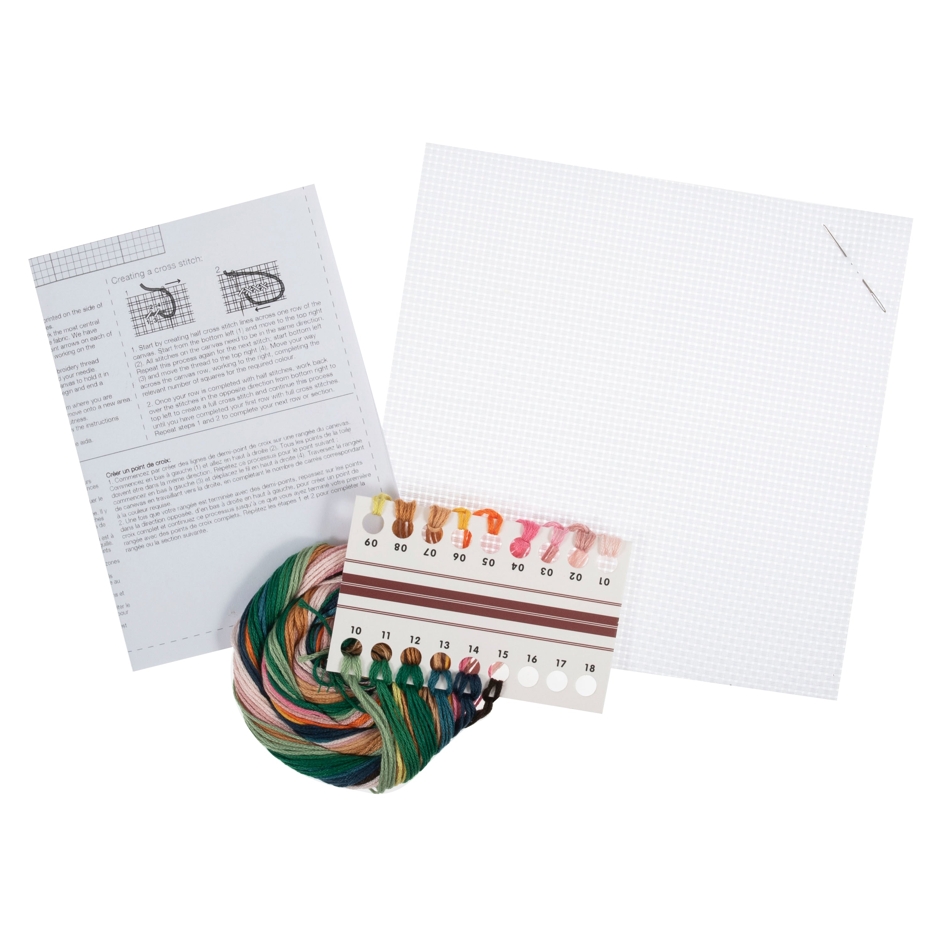 Trimits Mini Succulence Counted Cross Stitch Kit, 13x13cm Beginner Set