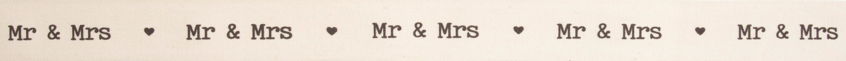Trimits Mr & Mrs Cotton Ribbon – 22mm Wedding Decor