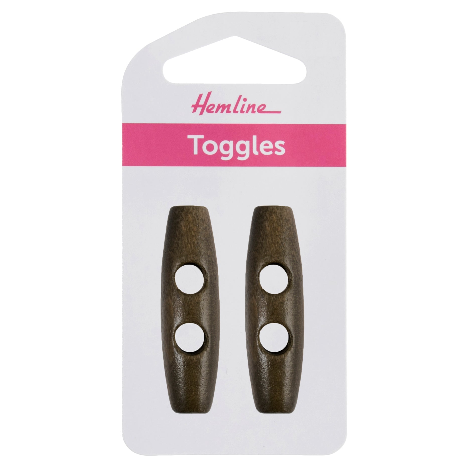 Wooden Toggle Buttons, 40mm 2pc