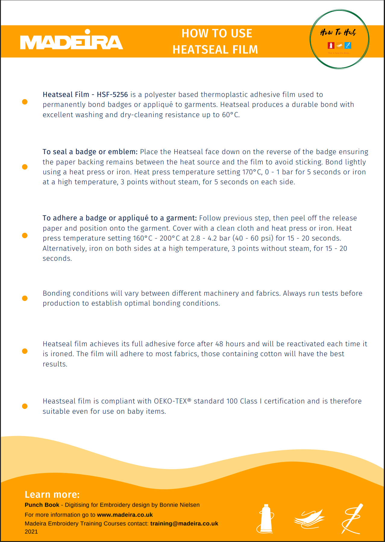 Madeira Heat Seal Film – 20cm x 1m Adhesive Backing for Embroidery