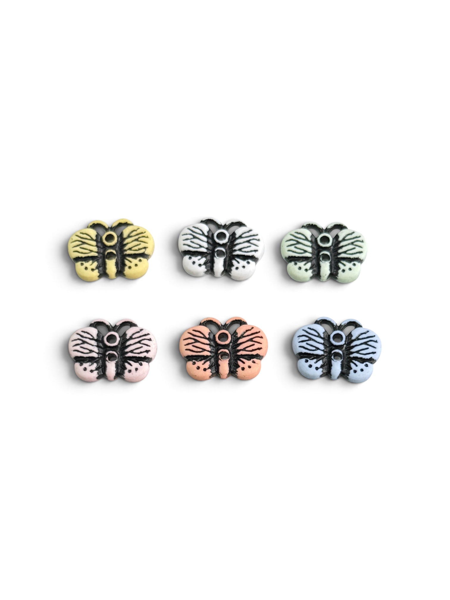 Butterfly Resin Buttons, 2-Hole , 14mm Height , 17mm width