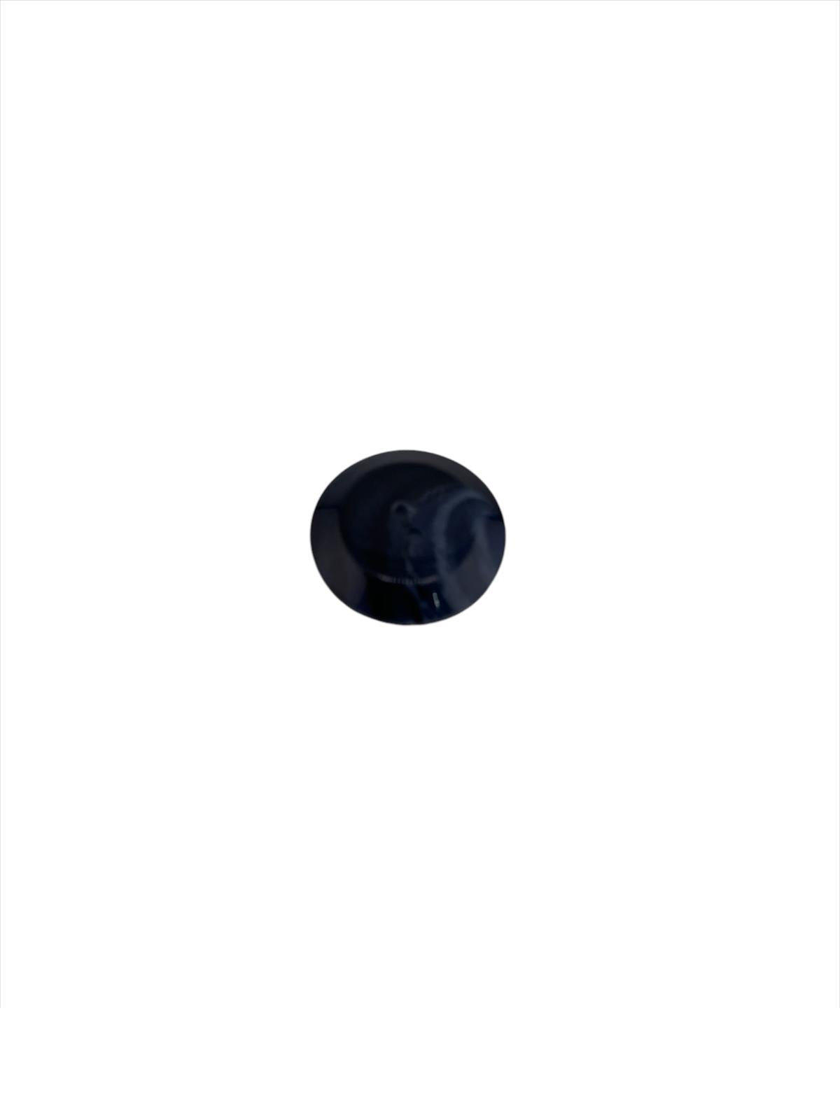 Polyester 2-hole Button, Blue/Black Print