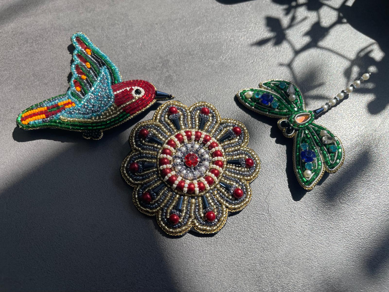 Beaded Handcrafted Brooch - Galedi Pins