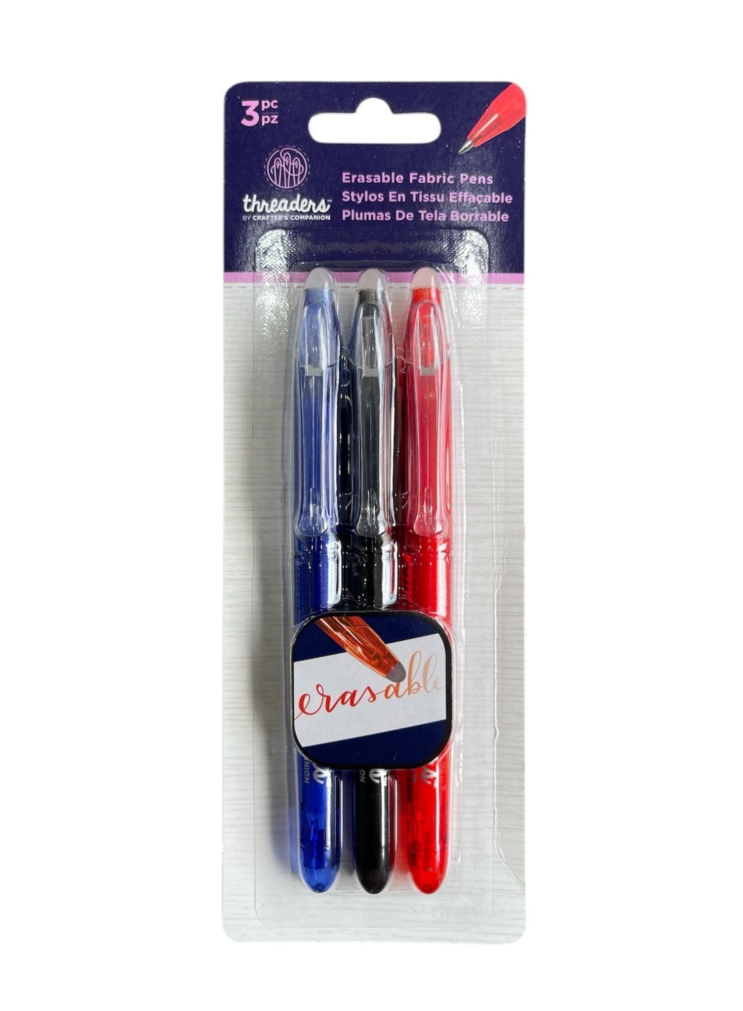 Threaders Erasable Fabric Pens, 3pc - Galedi Pins