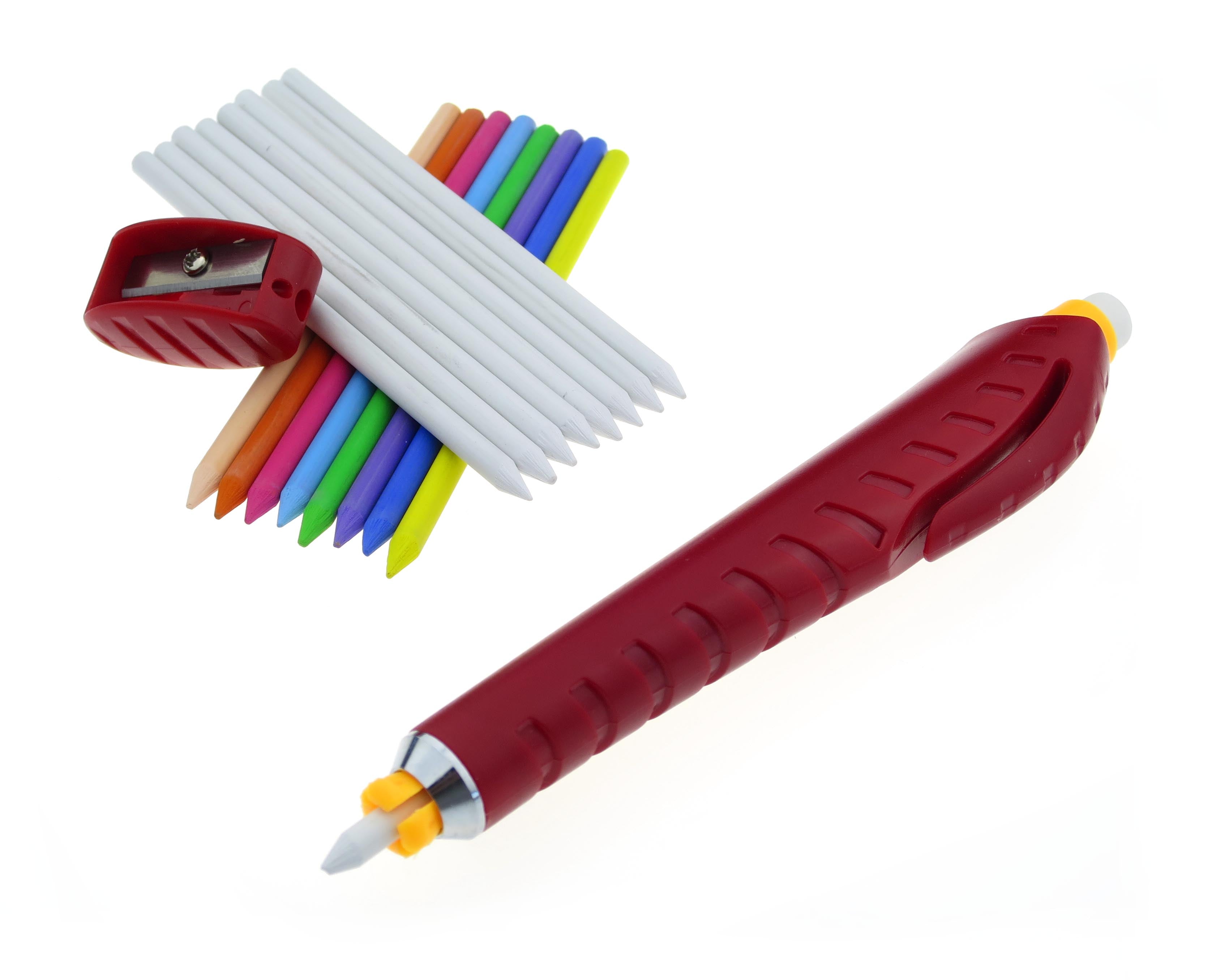 Hoechstmass Signet Colour Chalk Cartridge Set with a red holder, sharpener, and 16 chalk sticks.