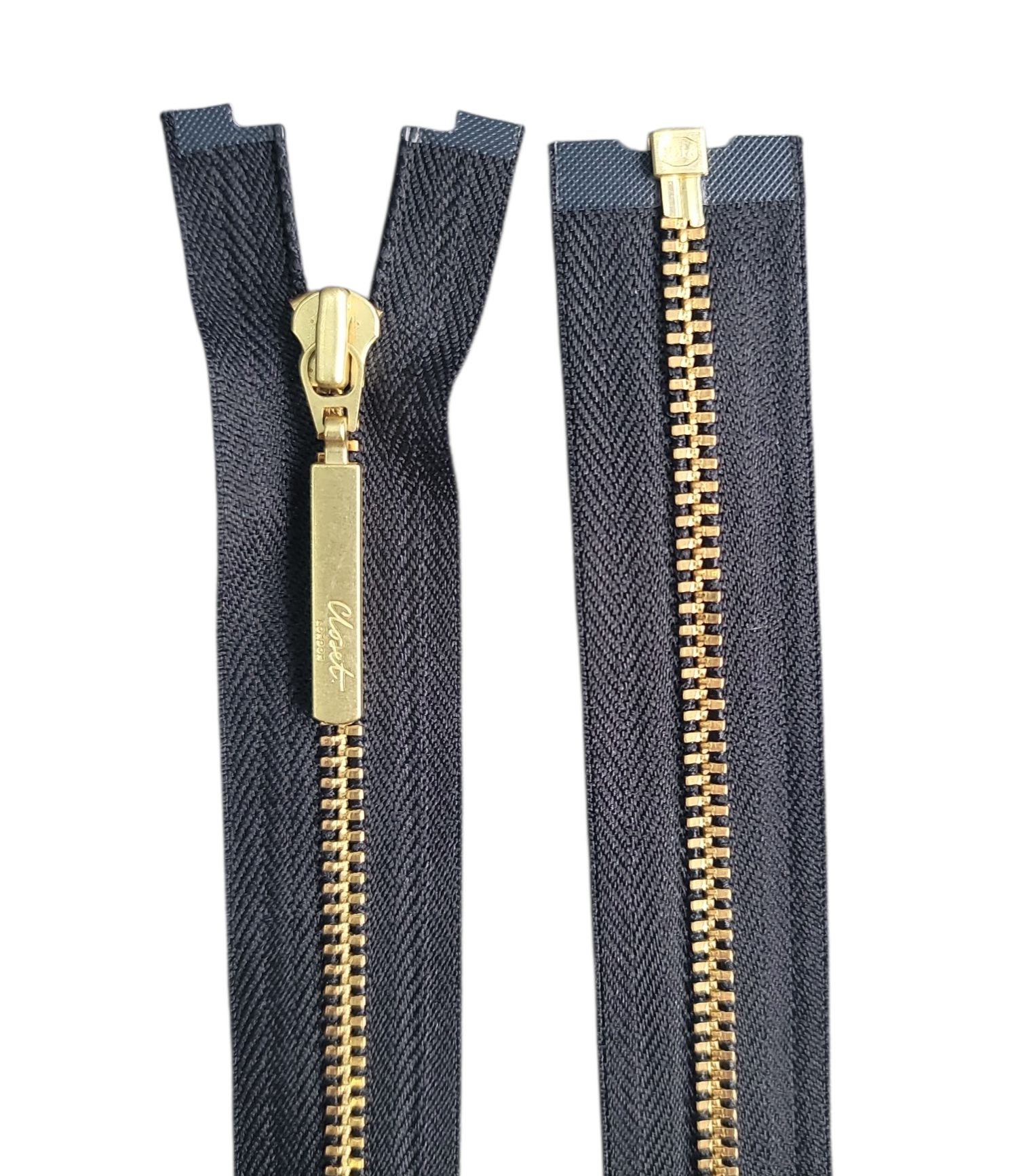 YKK 41cm Open End Metal Zipper – Gold