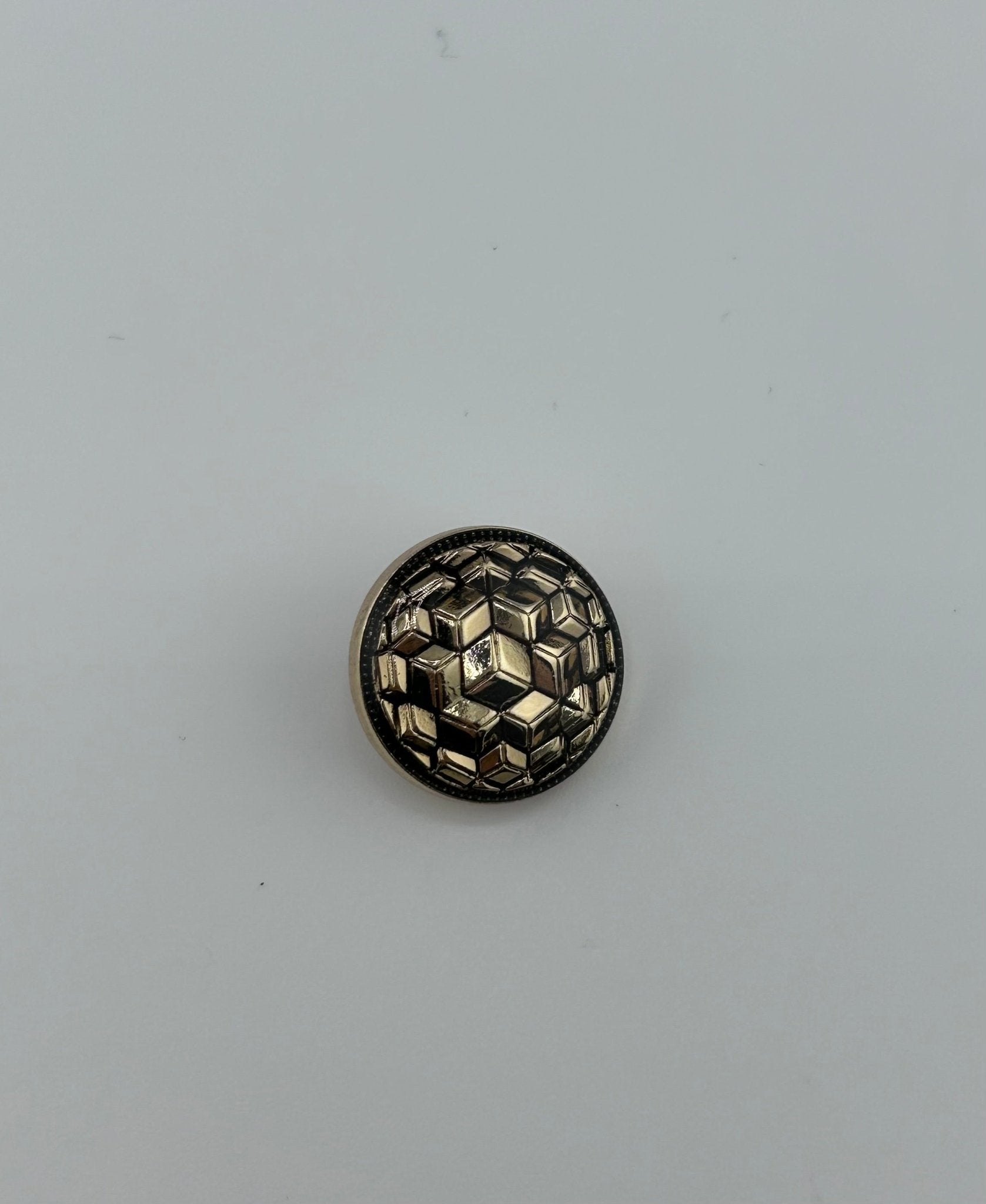 Round Metal Shank Button, Gold - Galedi Pins