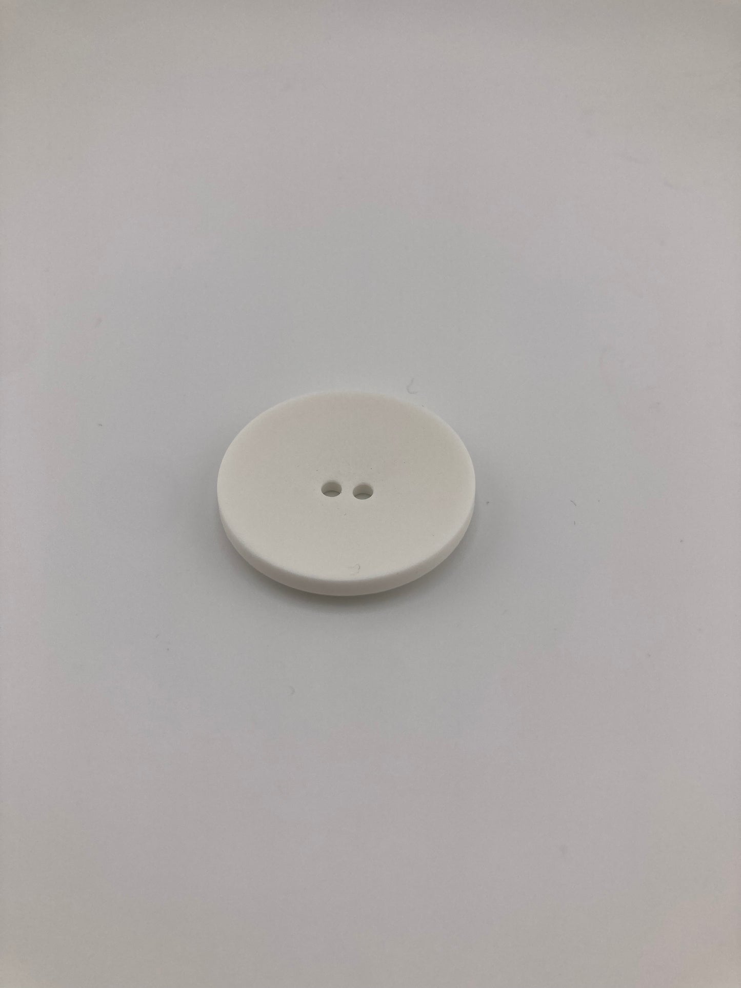 White Button, 34mm, 2-holes