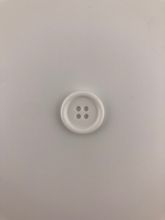 White Button, 20mm, 4-holes