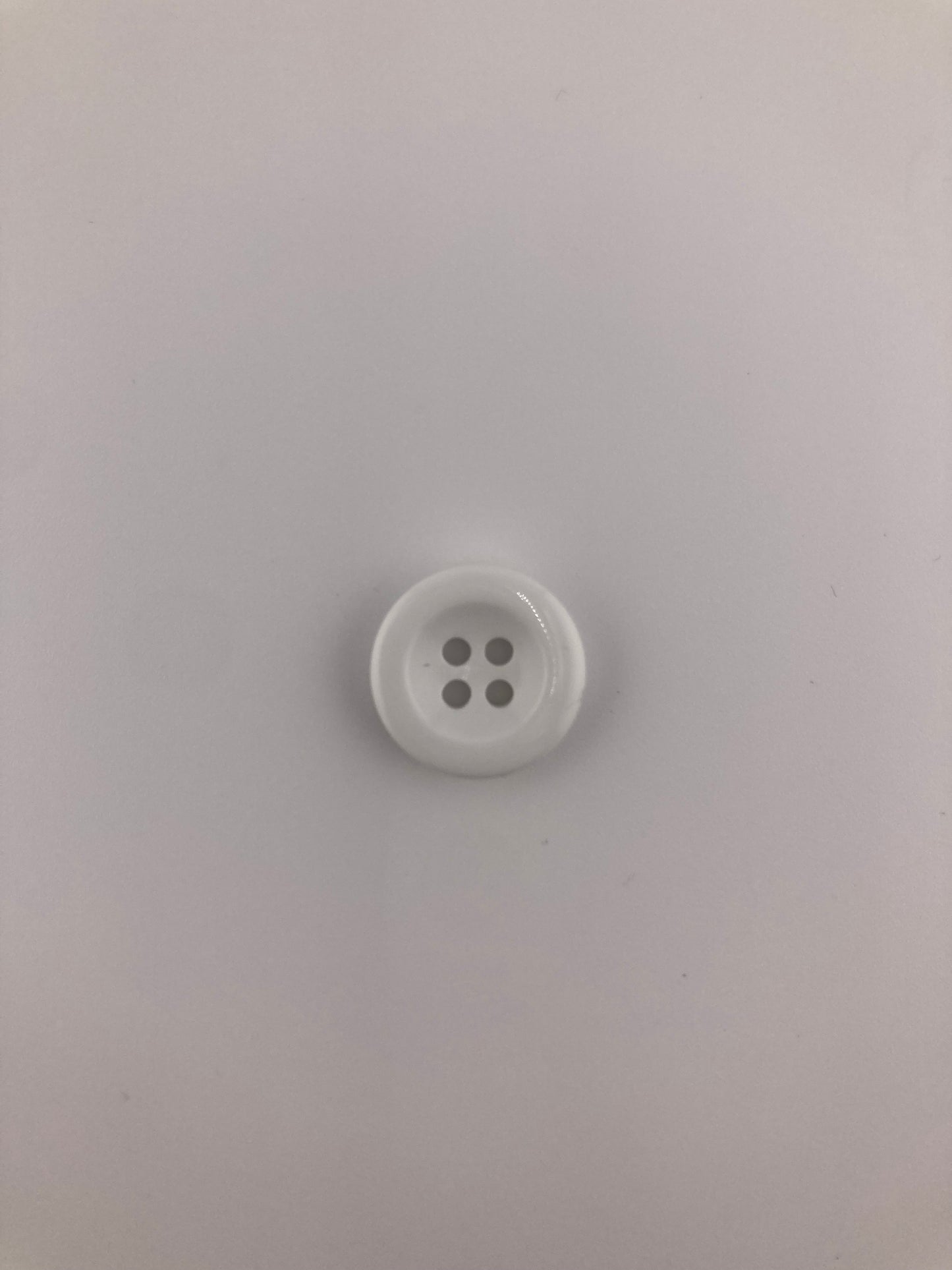 White Button, 19mm, 4-holes