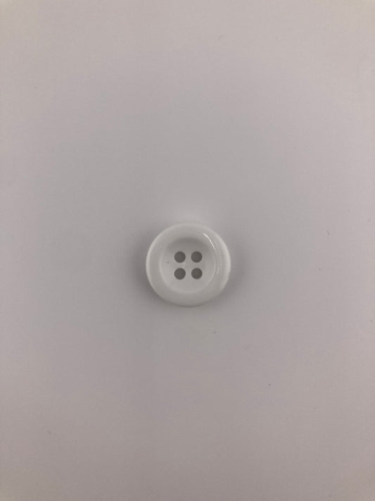 White Button, 19mm, 4-holes