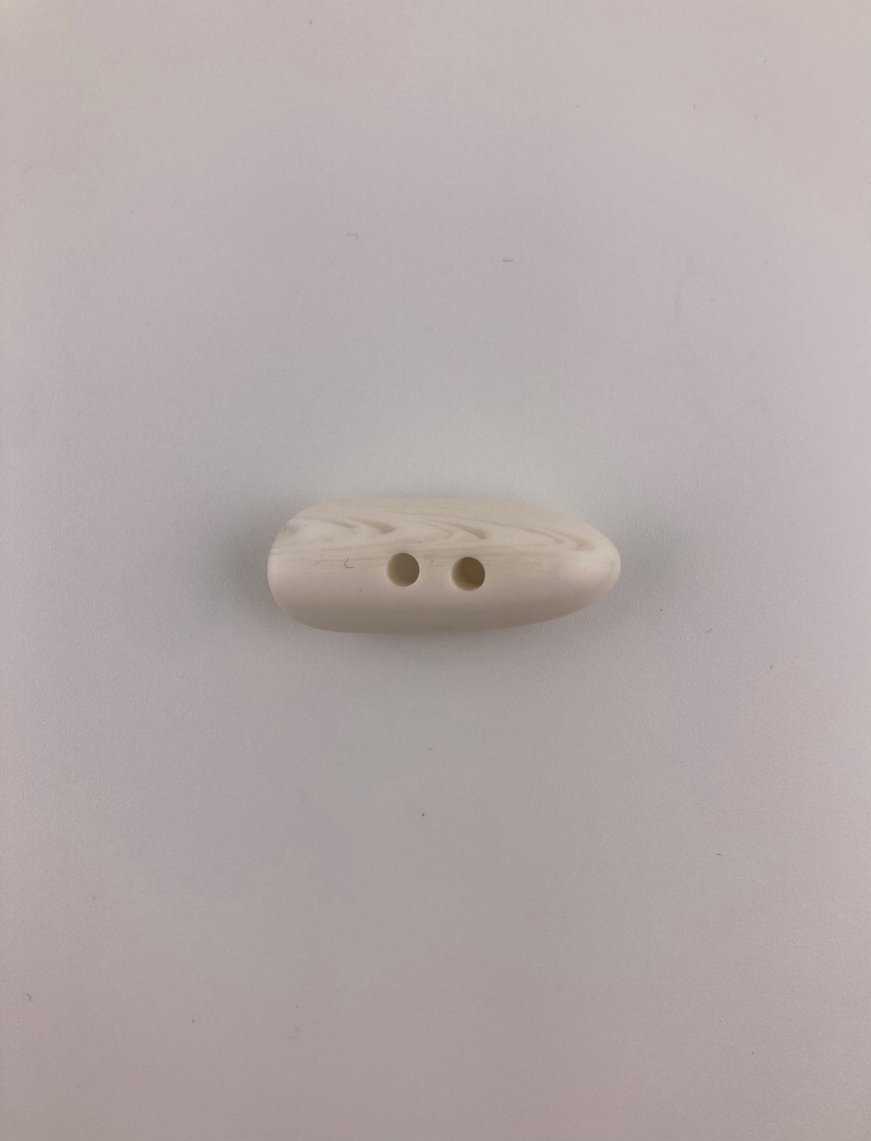 Toggle Button Off-White 33mm x 13mm – 2-Hole | Galedi Pins