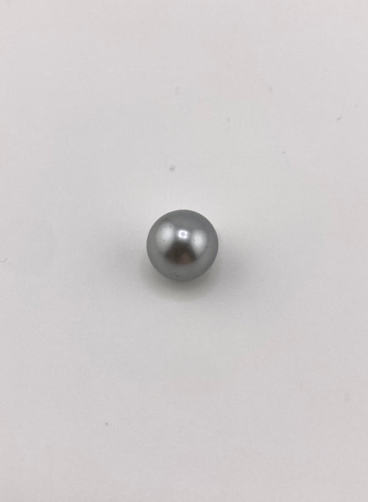 Silver Ball Button, 10mm, 16mm, 9mm 1 hole at back