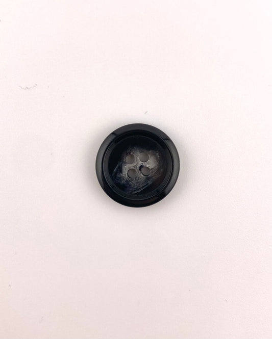 Black/ Grey Marble Effect Button, 21mm, 4-holes