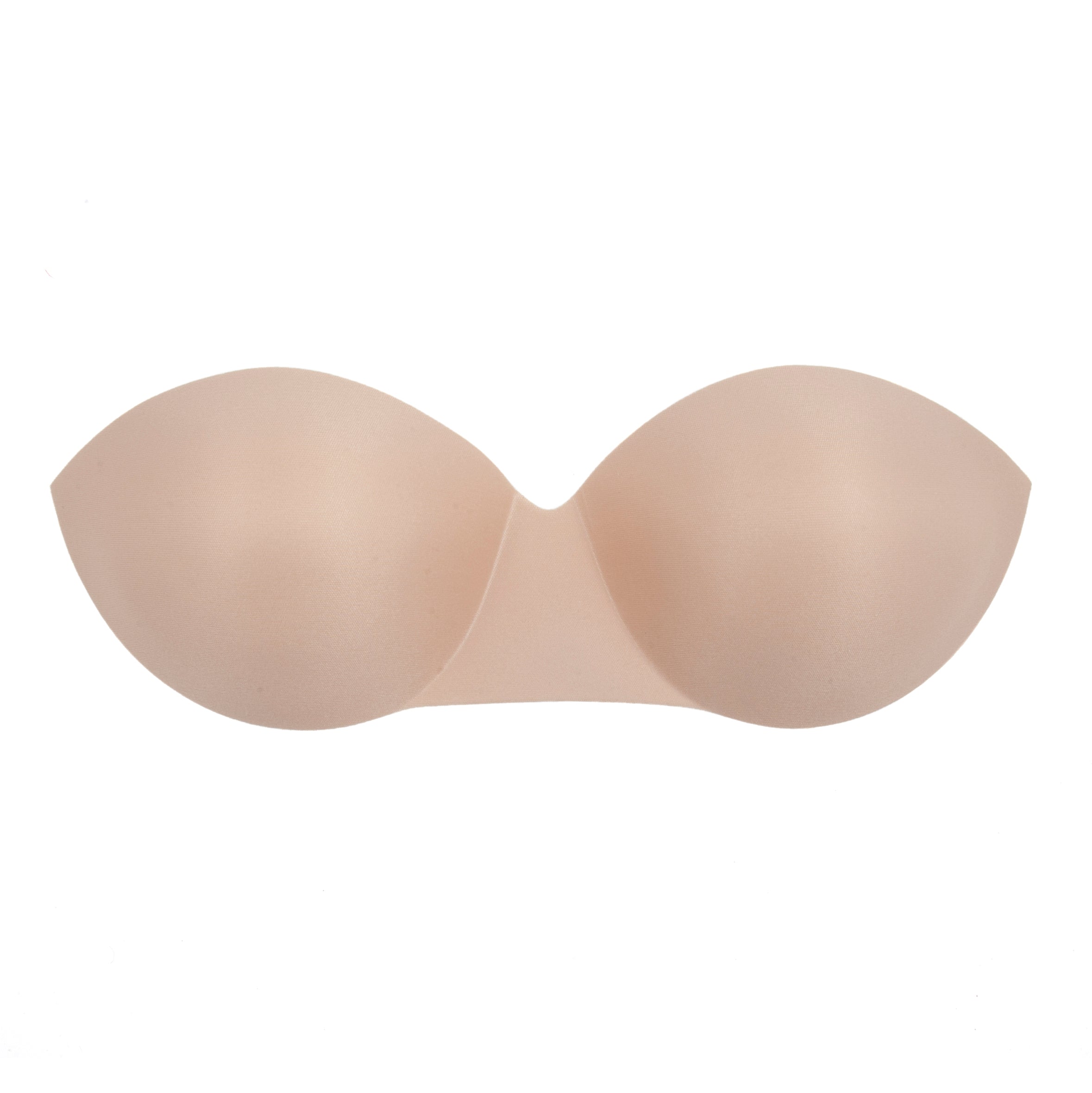 Seamless nude push-up bra inserts for enhancing the bustline.