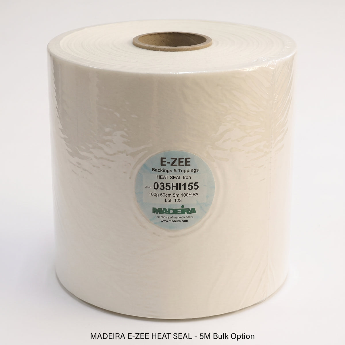 Roll of Madeira E-ZEE Heat Seal iron-on adhesive backing for embroidery and badges.
