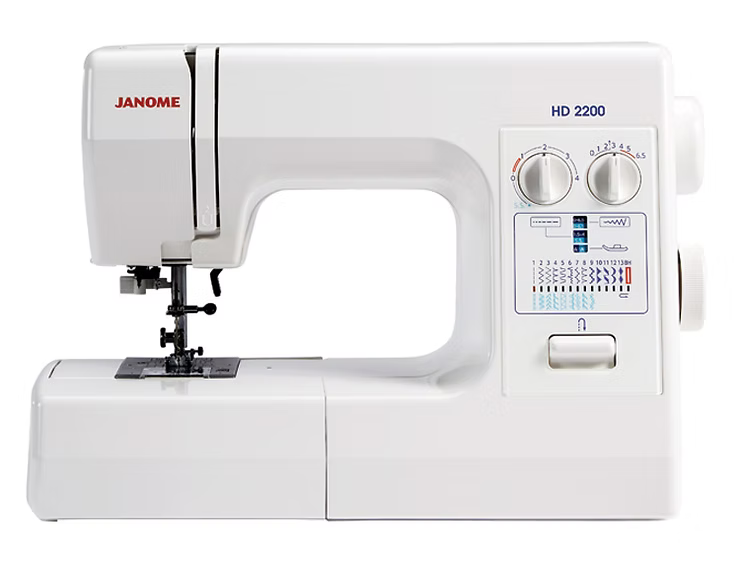 Janome HD2200 domestic sewing machine with stitch selection dial.