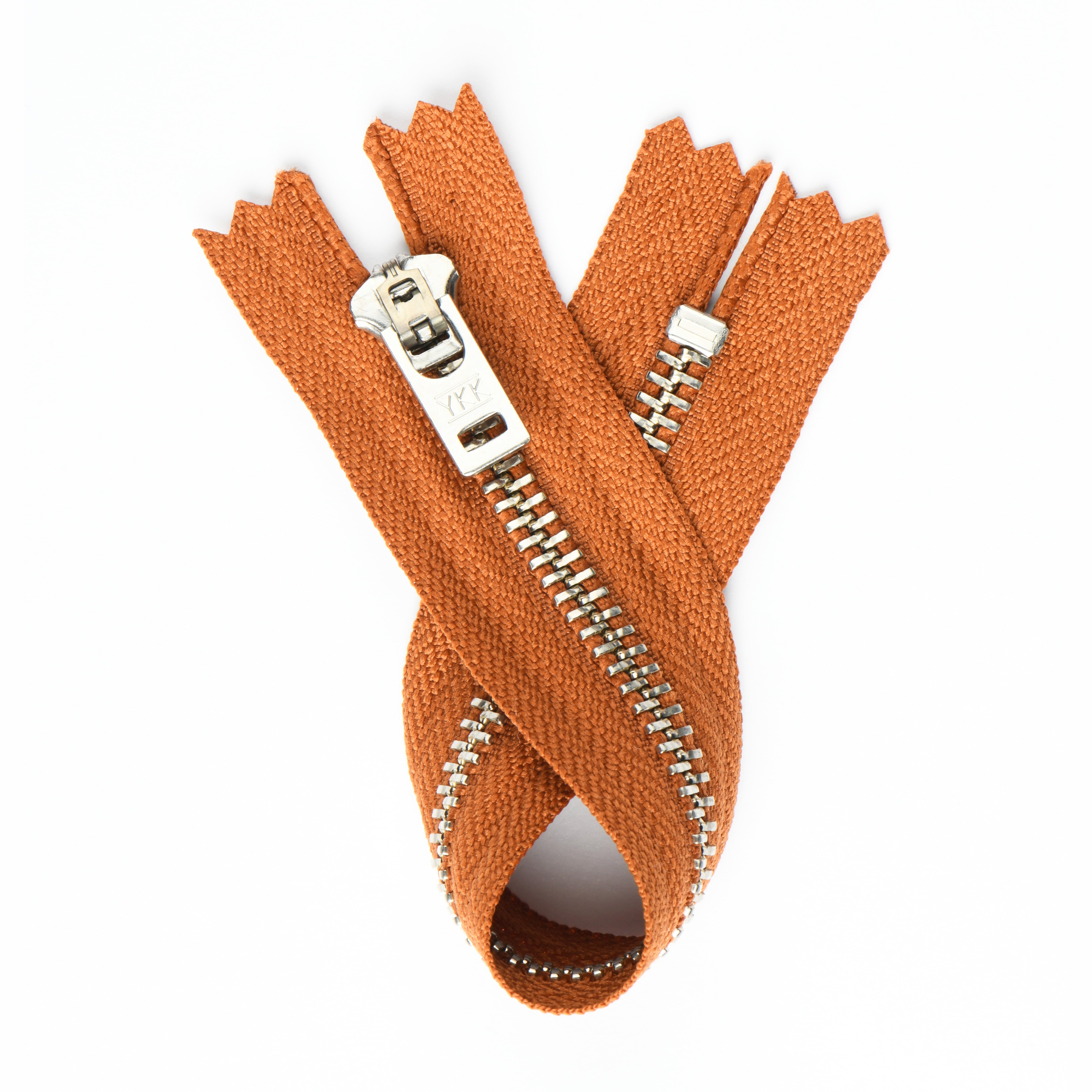 YKK Silver Metal C5 Closed End Zip – 18cm Length