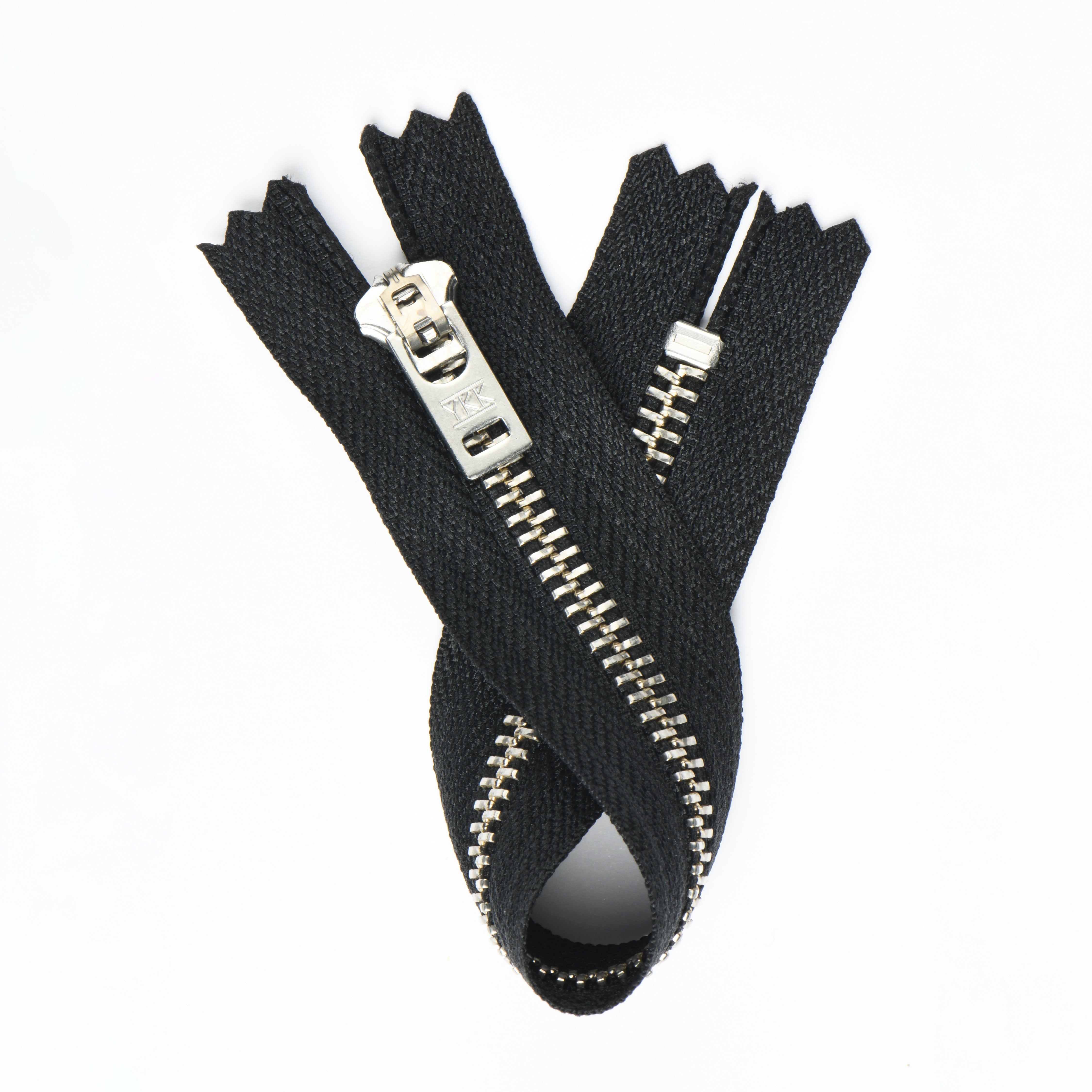 YKK Silver Metal C5 Closed End Zip – 18cm Length